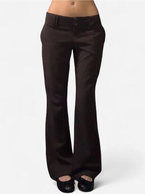 Y2K Brown Lowrise Office Siren Pants
